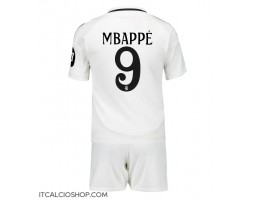 Real Madrid Kylian Mbappe #9 Prima Maglia Bambino 2024-25 Manica Corta (+ Pantaloni corti)